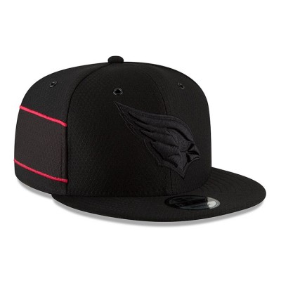 Men's Arizona Cardinals New Era Black 2018 NFL Sideline Color Rush Official 9FIFTY Snapback Adjustable Hat 3062760